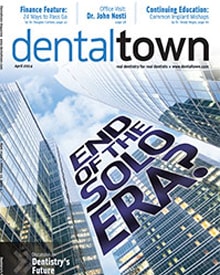 Dental town Magazine cover on cosmetic dentistry and predictable outcomes