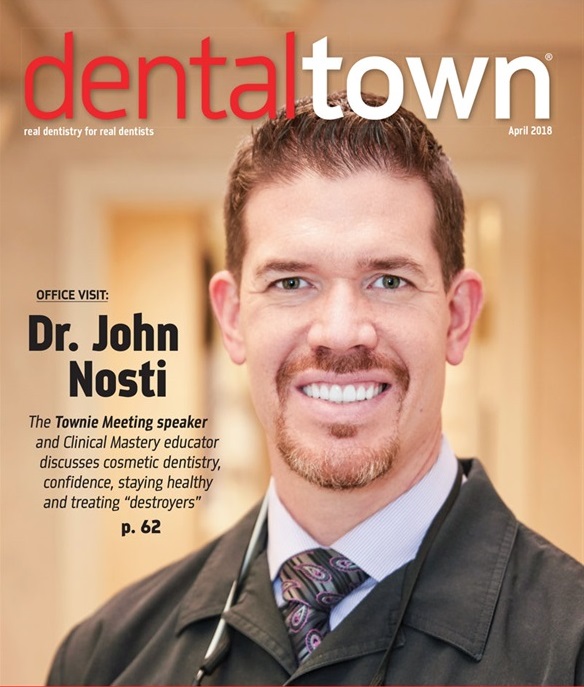 Dental town Magazine cover on cosmetic dentistry and predictable outcomes